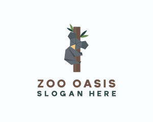 Koala Zoo Origami logo design