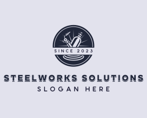 Steelworks Repair Welding logo design