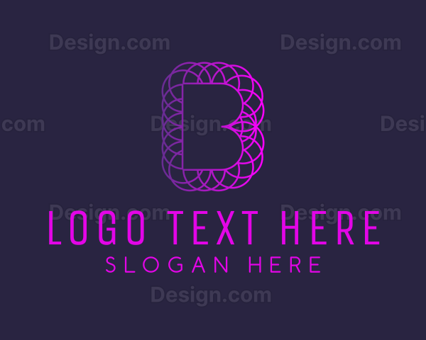 Gradient Letter B Geometric Logo