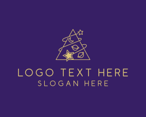 Triangle Planet Stars  logo design