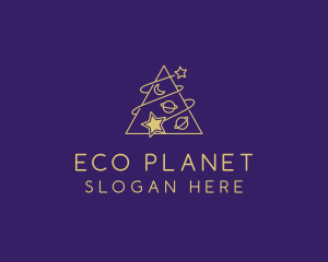 Triangle Planet Stars  logo design