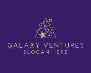 Triangle Planet Stars  logo design