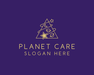 Triangle Planet Stars  logo design