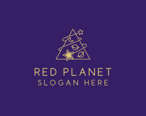 Triangle Planet Stars  logo design