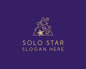 Triangle Planet Stars  logo design