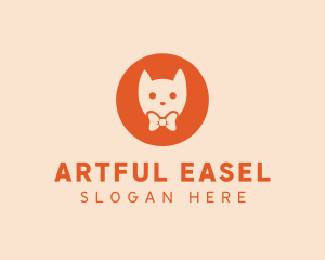 Orange Kitty Cat logo design