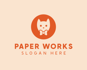 Orange Kitty Cat logo design