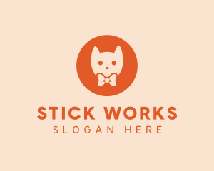 Orange Kitty Cat logo design