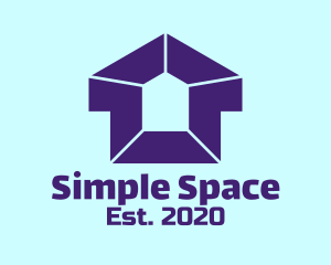 Simple Housing Pentagon logo design