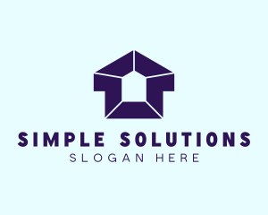 Simple Housing Pentagon logo design