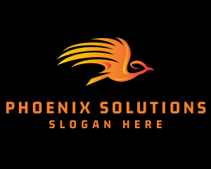 Flying Phoenix Bird logo