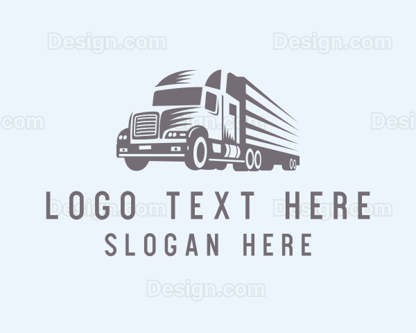 Hauling Truck Logistics Logo