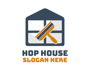 Clean House Squeegee Service logo design