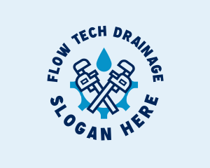 Water Wrench Plumbing logo design