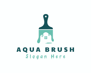 House Paint Brush logo design