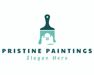 House Paint Brush logo design