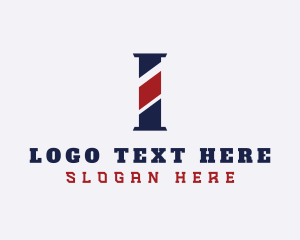 Barber Grooming Letter I logo