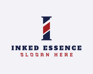 Barber Grooming Letter I logo design