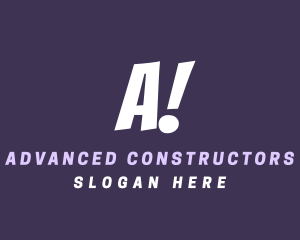 Comic Letter A logo design