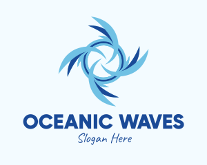 Blue Water Propeller  logo design