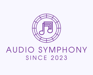 Music Note Symphony logo design