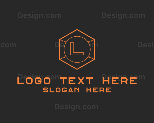 Tech Geometric Hexagon Logo
