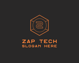 Tech Geometric Hexagon  logo design