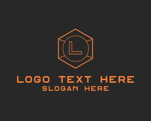 Tech Geometric Hexagon  logo