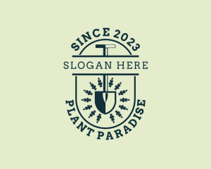 Plant Gardening Shovel logo design