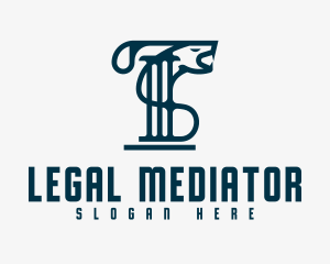 Legal Pillar Serpent logo design