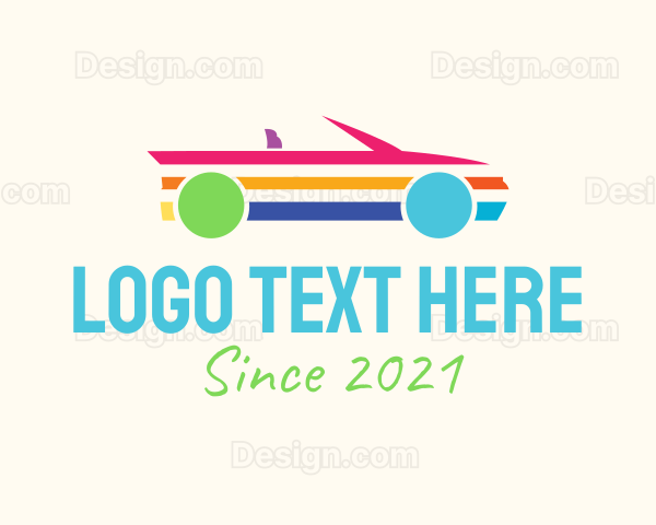 Colorful Sports Car Logo