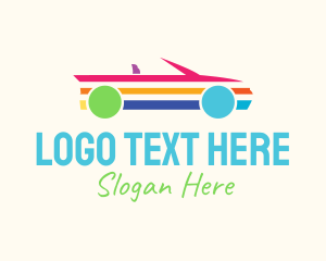 Colorful Sports Car Logo