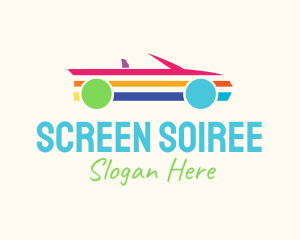 Colorful Sports Car Logo