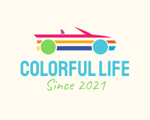 Colorful Sports Car logo design