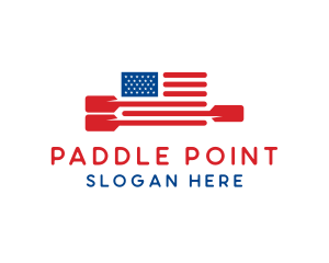 American Flag Paddle logo design