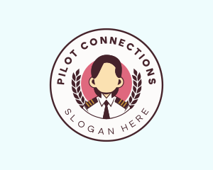 Female Aviation Pilot logo