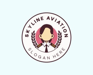 Female Aviation Pilot logo