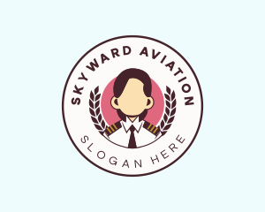 Female Aviation Pilot logo