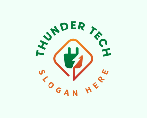 Thunder Electric Plug logo design