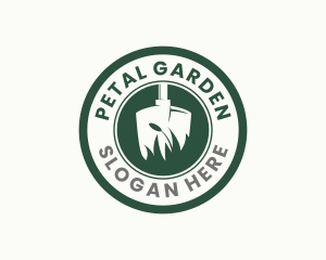 Grass Weed Shovel logo design