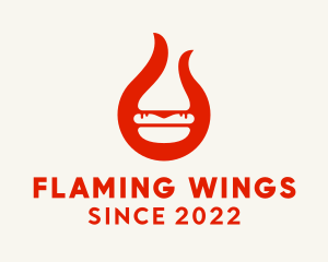 Chili Flame Burger  logo design