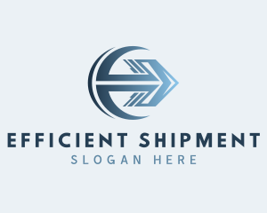 Gradient Arrow Freight logo design