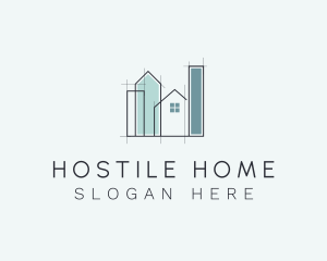 Home Property Blueprint logo design