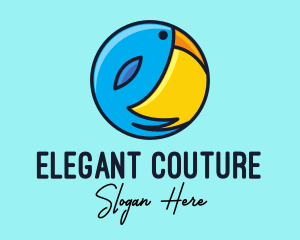 Round Toucan Sun Badge logo design