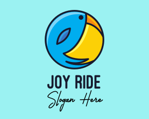 Round Toucan Sun Badge logo design