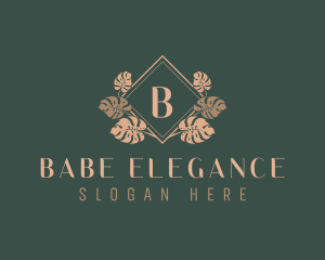 Elegant Leaf Ornamental logo design