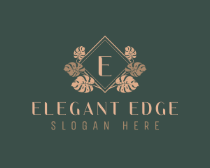 Elegant Leaf Ornamental logo design