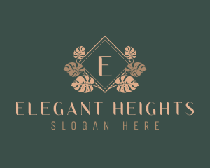 Elegant Leaf Ornamental logo design