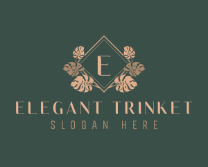 Elegant Leaf Ornamental logo design