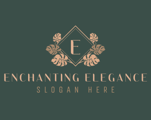 Elegant Leaf Ornamental logo design